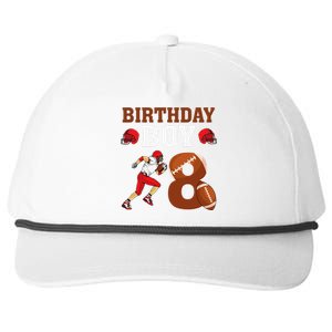 8 Years Old 8th Birthday Football Lover Party Snapback Five-Panel Rope Hat