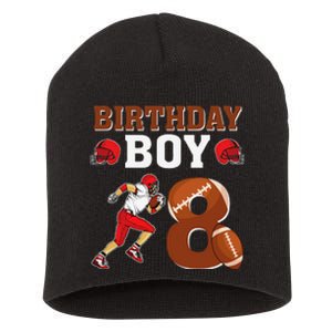 8 Years Old 8th Birthday Football Lover Party Short Acrylic Beanie