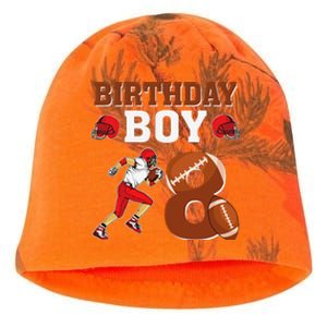 8 Years Old 8th Birthday Football Lover Party Kati - Camo Knit Beanie