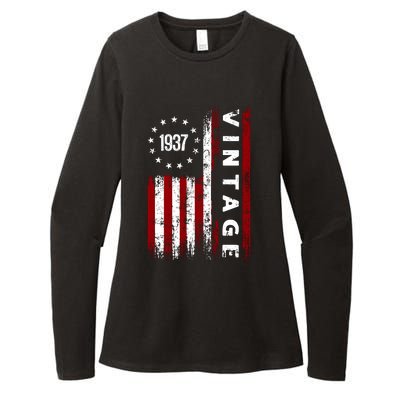 85 Years Old Vintage American Flag 1937 Womens CVC Long Sleeve Shirt