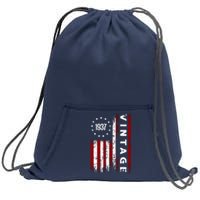 85 Years Old Vintage American Flag 1937 Sweatshirt Cinch Pack Bag