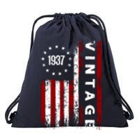 85 Years Old Vintage American Flag 1937 Drawstring Bag