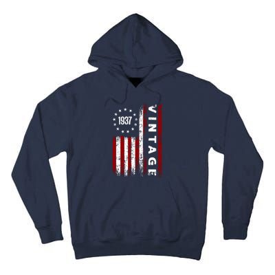 85 Years Old Vintage American Flag 1937 Tall Hoodie