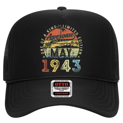 80 Year Old Awesome Since May 1943 80th Birthday Trucker Hat