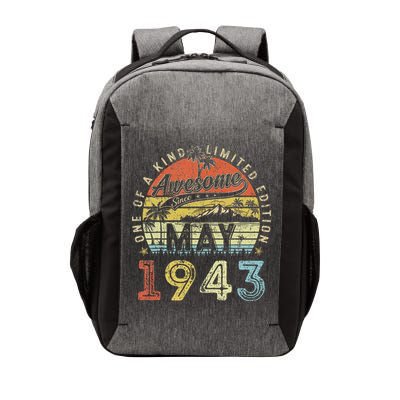 80 Year Old Awesome Since May 1943 80th Birthday Vector Backpack
