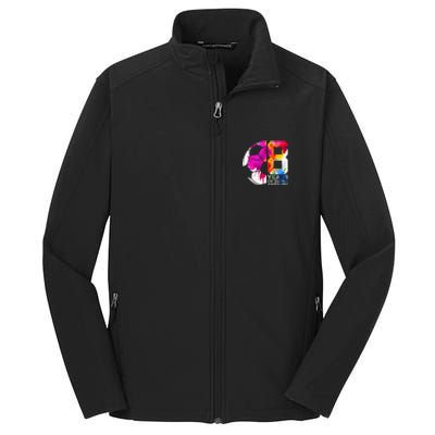 8 Years Of Being Awesome Soccer 8th Birthday Core Soft Shell Jacket