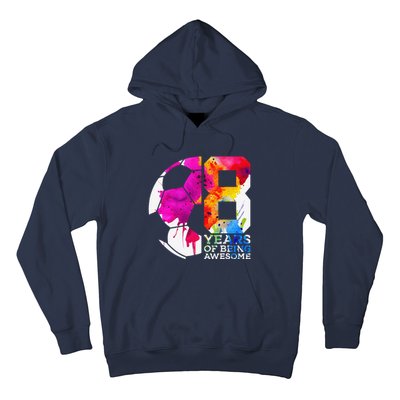 8 Years Of Being Awesome Soccer 8th Birthday Hoodie