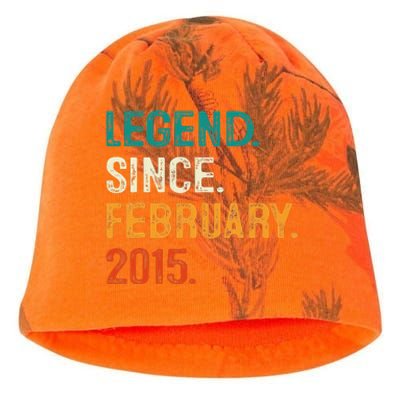 8 Years Old Gift Legend Since February 2015 8th Birthday Kati - Camo Knit Beanie