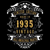 88 Years Old 88th Birthday Present Made Born in 1935  Wo Idea Cooling Performance Crew T-Shirt