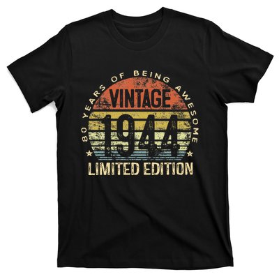 80 Year Old Gifts Vintage 1944 Limited Edition 80th Birthday T-Shirt