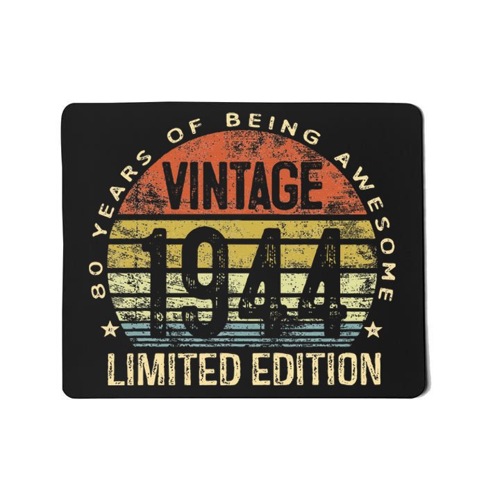 80 Year Old Gifts Vintage 1944 Limited Edition 80th Birthday Mousepad