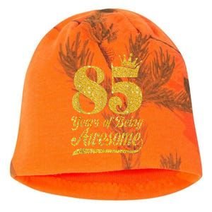 85 Years Of Being Awesome 85th Birthday Present Gifts Funny Crown Kati - Camo Knit Beanie