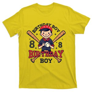 8 Years Old Boy Baseball Player 8th Birthday Kids T-Shirt