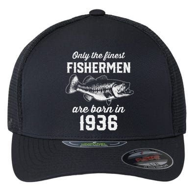 87 Year Old Fisherman Fishing 1936 87th Birthday Flexfit Unipanel Trucker Cap