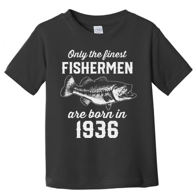 87 Year Old Fisherman Fishing 1936 87th Birthday Toddler T-Shirt