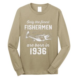 87 Year Old Fisherman Fishing 1936 87th Birthday Long Sleeve Shirt