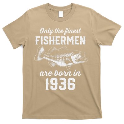 87 Year Old Fisherman Fishing 1936 87th Birthday T-Shirt