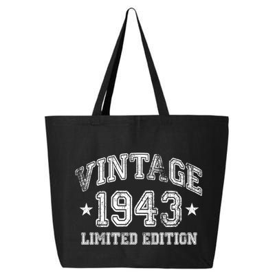 80 Years Old Gift Decoration Vintage 1943 80th Birthday 25L Jumbo Tote