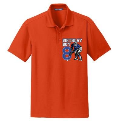  8 Year Old Ice Hockey Themed Birthday Party 8th Boy Gift Dry Zone Grid Polo