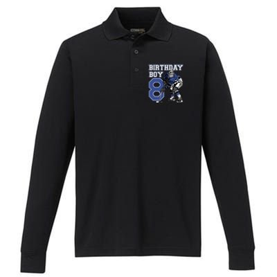  8 Year Old Ice Hockey Themed Birthday Party 8th Boy Gift Performance Long Sleeve Polo