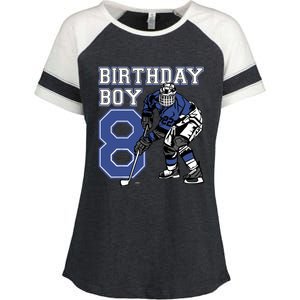  8 Year Old Ice Hockey Themed Birthday Party 8th Boy Gift Enza Ladies Jersey Colorblock Tee