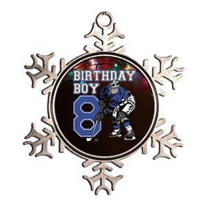  8 Year Old Ice Hockey Themed Birthday Party 8th Boy Gift Metallic Star Ornament