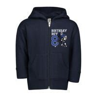  8 Year Old Ice Hockey Themed Birthday Party 8th Boy Gift Toddler Zip Fleece Hoodie