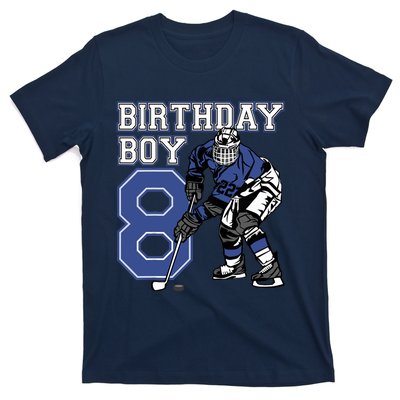  8 Year Old Ice Hockey Themed Birthday Party 8th Boy Gift T-Shirt