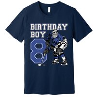  8 Year Old Ice Hockey Themed Birthday Party 8th Boy Gift Premium T-Shirt