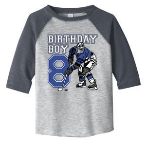  8 Year Old Ice Hockey Themed Birthday Party 8th Boy Gift Toddler Fine Jersey T-Shirt