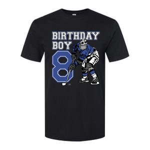  8 Year Old Ice Hockey Themed Birthday Party 8th Boy Gift Softstyle CVC T-Shirt