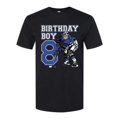  8 Year Old Ice Hockey Themed Birthday Party 8th Boy Gift Softstyle CVC T-Shirt