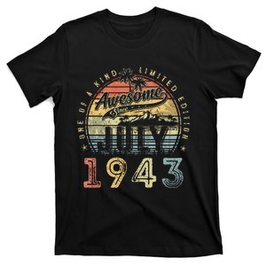 80 Year Old Awesome Since July 1943 80th Birthday T-Shirt