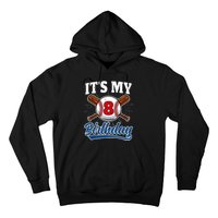 8 Years Old Baseball Player 8th Birthday Party Hoodie