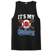 8 Years Old Baseball Player 8th Birthday Party PosiCharge Competitor Tank