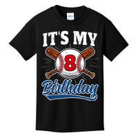 8 Years Old Baseball Player 8th Birthday Party Kids T-Shirt