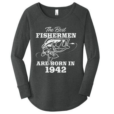 81 Year Old Fisherman Fishing 1942 81st Birthday Gift Women's Perfect Tri Tunic Long Sleeve Shirt