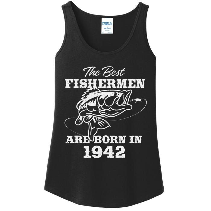 81 Year Old Fisherman Fishing 1942 81st Birthday Gift Ladies Essential Tank