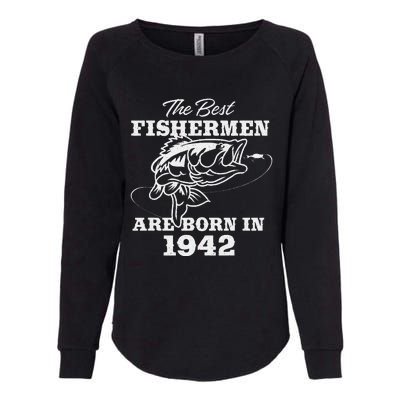 81 Year Old Fisherman Fishing 1942 81st Birthday Gift Womens California Wash Sweatshirt