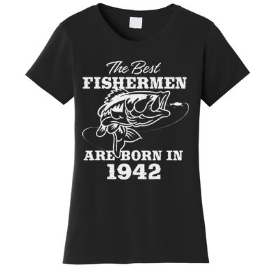 81 Year Old Fisherman Fishing 1942 81st Birthday Gift Women's T-Shirt