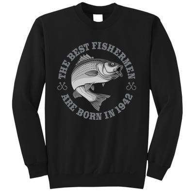 81 Year Old Fisherman Fishing 1942 81st Birthday Sweatshirt