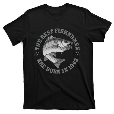 81 Year Old Fisherman Fishing 1942 81st Birthday T-Shirt