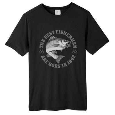 81 Year Old Fisherman Fishing 1942 81st Birthday Tall Fusion ChromaSoft Performance T-Shirt