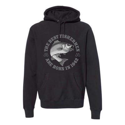 81 Year Old Fisherman Fishing 1942 81st Birthday Premium Hoodie