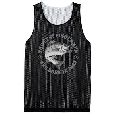 81 Year Old Fisherman Fishing 1942 81st Birthday Mesh Reversible Basketball Jersey Tank