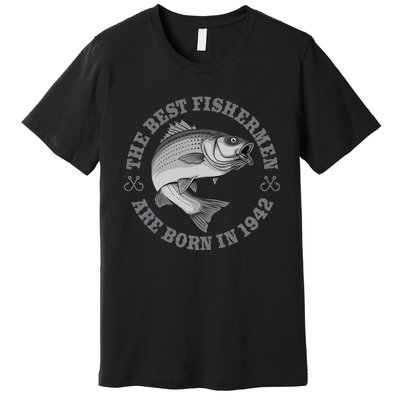 81 Year Old Fisherman Fishing 1942 81st Birthday Premium T-Shirt