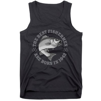 81 Year Old Fisherman Fishing 1942 81st Birthday Tank Top