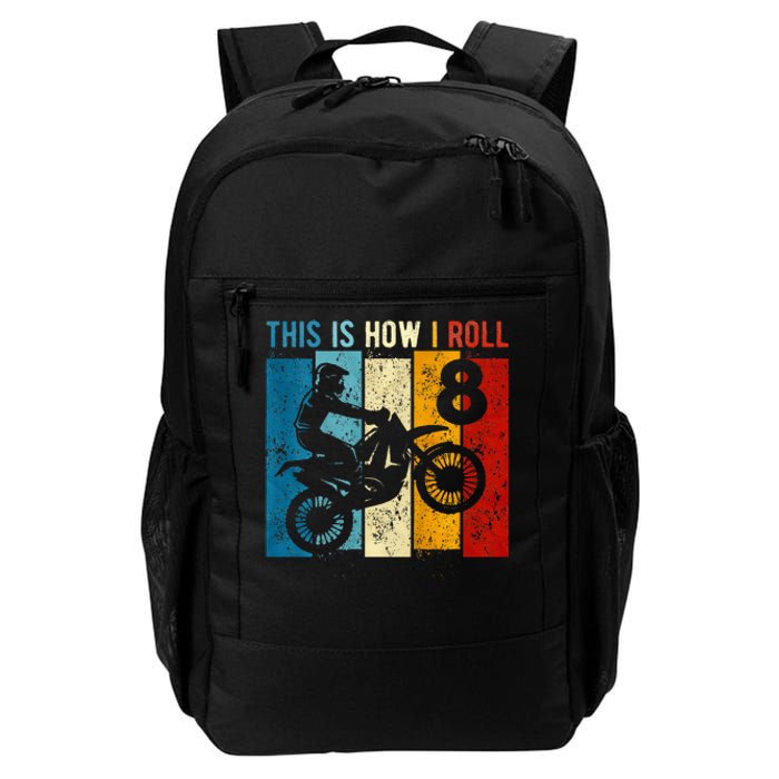 8 Year Old Birthday Boy Motocross 8th Birthday Dirt Bike Daily Commute Backpack