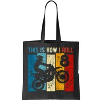 8 Year Old Birthday Boy Motocross 8th Birthday Dirt Bike Tote Bag