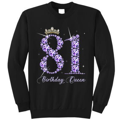 81 Year Old Its My 81st Birthday Queen Diamond Heels Crown Sweatshirt